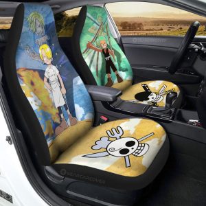 Zoro And Sanji Car Seat Covers Custom One Piece Map Car Accessories For Anime Fans