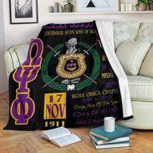 omega psi phi fleece blanket